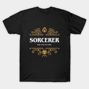 Sorcerer Class Tabletop RPG Gaming T-Shirt